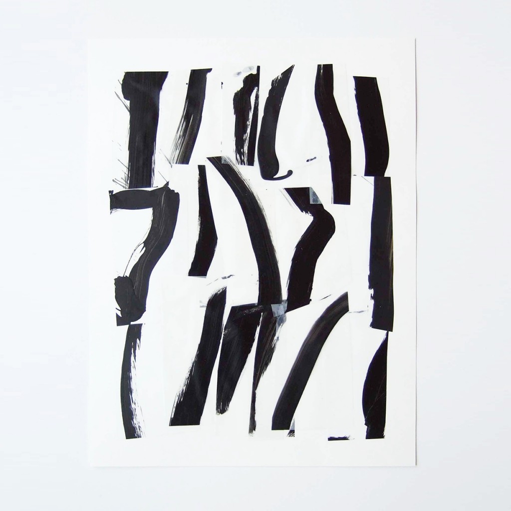 <i>Suite 12</i>, acrylique sur calque polyestet, 40x30cm, 2014
