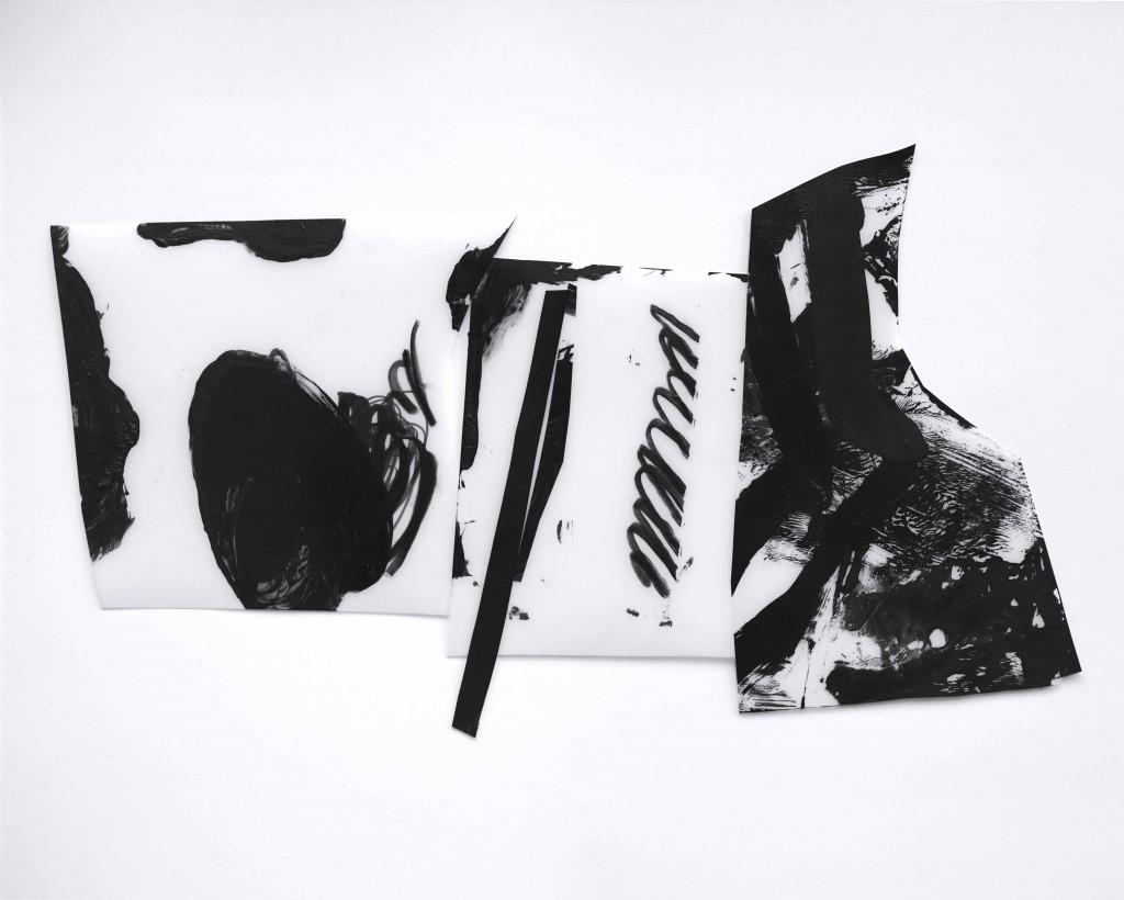 <i>Trio 17</i>, crayon et acrylique sur calque  polyester, bristol, 40x50cm, 2017